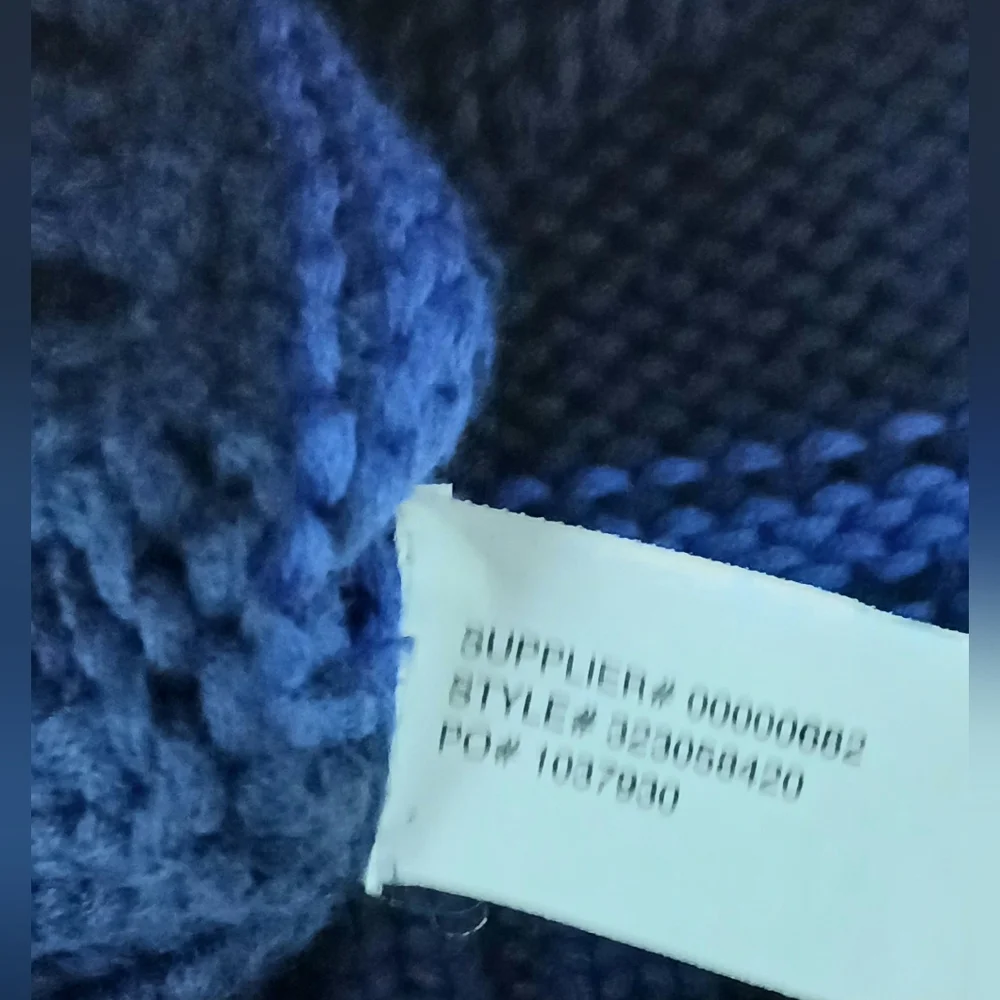 Polo Ralph Lauren Navy & Blue‎ Striped Boys Size M Crewneck Sweater Pullover